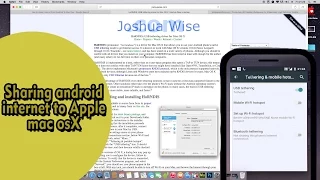 How To Share An Android Internet Connection to Mac OS X