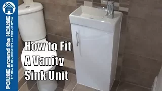 How to install/fit a bathroom sink vanity unit, tap and waste. Plumbing for DIY enthusiasts.