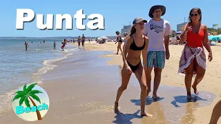 BEACH walk AWESOME day Mansa Punta del Este URUGUAY 4K video