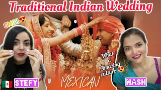 MEXICAN GIRLS Reacts to INDIAN TRADITIONAL WEDDING