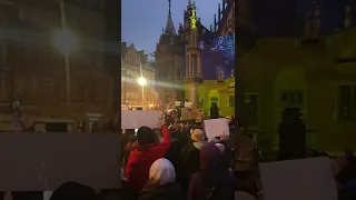 Wroclaw, Poland | Вроцлав, Польша. Митинг в поддержку Украины! #shorts