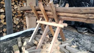 Stojak *# *Koziołek do cięcia drewna ••• Zrób to Sam. Stand, wood cutting trestle - Do it yourself.