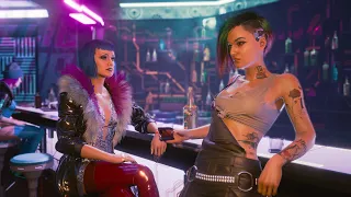 Cyberpunk 2077: первое знакомство с Эвелин и Джуди (HDR 2K RTX)