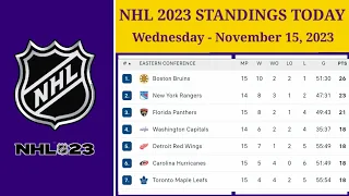 NHL Standings Today as of November 15, 2023 | NHL Highlights | NHL Reaction | NHL Tips