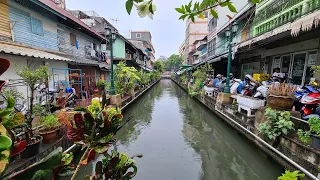 【4K】Walking 'Soi Wisut' in BANGKOK (Street Food Canal Alley)