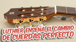 Luthier Profesional enseña cómo cambiar las cuerdas de guitarra de Nylon fácil