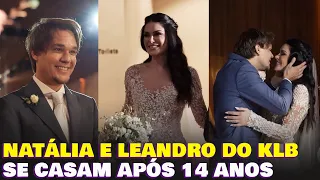 Natália Guimarães e Leandro, do KLB, se casam após 14 anos juntos