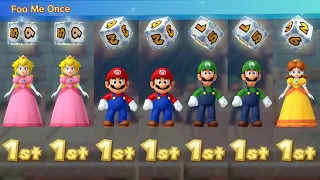 Mario Party 10 - Peach vs Mario vs Luigi vs Daisy - Haunted Trail