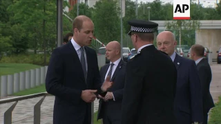 Prince William visits Manchester police HQ