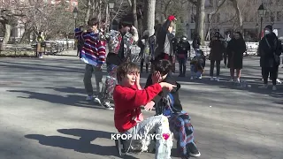 BLITZERS 블리처스 2022.02.15: Hop-in 내적댄스 + BOBBIN 끄덕끄덕끄덕 NYC Busking Washington Square Park 뉴욕 버스킹