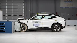 2021 Ford Mustang Mach-E moderate overlap IIHS crash test