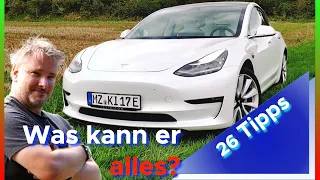 Unglaublich was das Tesla Model 3 kann. 26 Tipps für neue und erfahrene Tesla Fahrer.