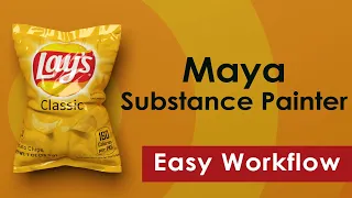 Creating a 3D Model of a Lays Chip Packet using Maya, Substance Painter, and Arnold Renderer