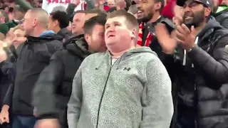 This blind fan celebrating Salah’s goal after his friend tells him about the play is amazing!