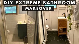 DIY BATHROOM REMODEL | Small Bathroom Renovation on a Budget | DIY Bathroom Makeover