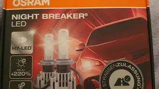 OSRAM H7 LED Night breaker Trockene Fahrbahn (Passat b8)