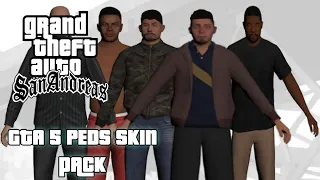 How to install GTA 5 Peds skin for GTA San Andreas