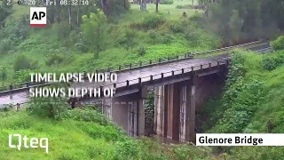 Timelapse videos show rapidly rising Aus floods