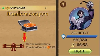 Shadow Fight 2 || Random Weapon vs BOSS ARCHITECT 「iOS/Android Gameplay」