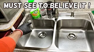 HOW TO CLEAN STAINLESS STEEL KITCHEN SINK LIKE A PRO. PRODUCT REVIEW