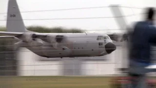 C-130 HERCULES EXTREME LOW PASS & TACTICAL APPROACH - BELGIAN AIR FORCE