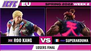 Roo Kang (Bob) vs. Super Akouma (Akuma) Losers Final - ICFC EU Tekken 7 Season 5 Week 2