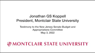 President Koppell’s testimony before the New Jersey Senate Budget and Appropriations Committee