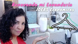 CÓMO ORGANIZO EL ÁREA DE LAVADO con poco dinero✨IDEAS Económicas ✨Reciclando✨Casa Infonavit