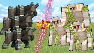 RAVAGER ARMY vs IRON GOLEM ARMY in Minecraft Mob Battle