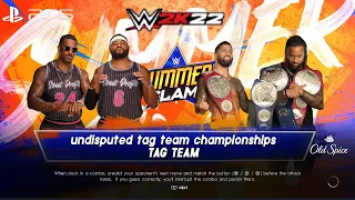 WWE 2K22 (PS5) - THE USOS vs THE STREET PROFITS GAMEPLAY | UNDISPUTED TAG TEAM TITLE: SUMMERSLAM 22