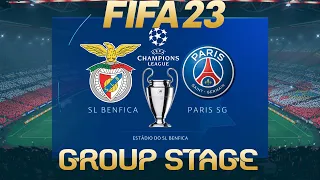 FIFA 23 Benfica vs PSG | Champions League 2022 | PS5 Full Match