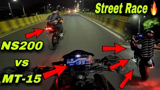 Zara is Back in Action 😍 | NS200 vs MT-15 | Street Race ⚡️ | Close Calls🔥