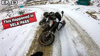 Look What Happened at SELA PASS 😱😥 | Slipped on BLACK ICE | Ep. 13 | KTM ADVENTURE 390 |