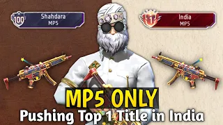 Pushing TOP 1 Title in MP5 | Free Fire Solo Br Rank Weapon Glory Pushing with Tips and Tricks| Ep-16