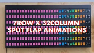7Row x 32Column Split Flap animations