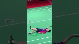 Jatuhnya Kevin sanjaya usai Menang Mantap#shorts #badminton #kevinsanjaya