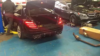 C63 Amg headers cold start