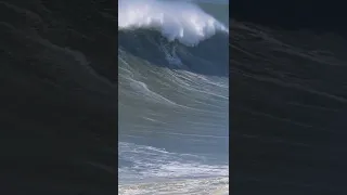 18 Year Old Has Massive Wipeout At Nazare #shorts