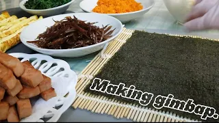 eng) 김밥 만드는 일상👩‍🍳 Making gimbap(aka. kimbap) 🇰🇷