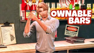 OWNABLE FUNCTIONAL BARS - LIVE IN BUSINESS MOD | THE SIMS 4 MUST HAVE MODS