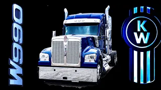 LEGENDARY BLUE KENWORTH W990 CUMMINS MANUAL - MIDNIGHT BLACK LIMITED EDITION INTERIOR   TOUR