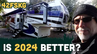 Riverstone Legacy 42FSKG | Luxury RV Front Kitchen Toy Hauler (2024 Upgrades)