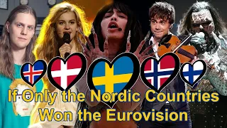 If Only the Nordic Countries won the Eurovision (1957-2023)