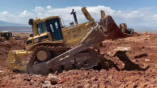 Caterpillar D8N Bulldozer Ripping And Pushing - Operator Nikos Kostantas