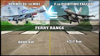 SUKHOI SU 30 MKI Vs F 16 FIGHTING FALCON | Fighter je comparison | Amazing DeferenceBetween Su30&F16