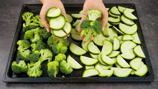 So few people cook BROCCOLI! 🥦 Delicious vegetable casserole broccoli and zucchini in the oven!