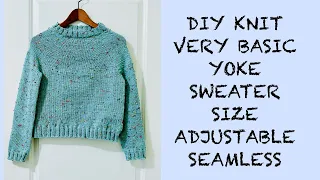 DIY KNIT Very Basic Yoke Sweater