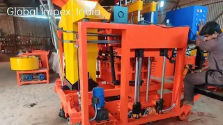 GLOBAL JUMBO 860G HYDRAULIC OPERATED AUTO FILLER WITH HOOPER CONCRETE BLOCK MAKING MACHINE