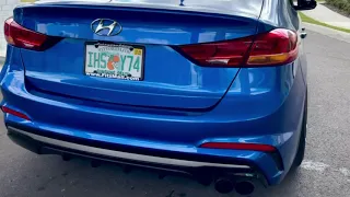 2018 Hyundai Elantra Sport turbo resonator and muffler delete.