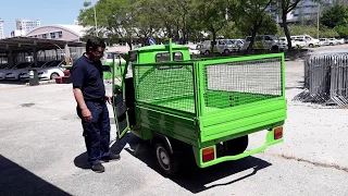 Primeiro ensaio da PIAGGIO APE 50 depois do restauro